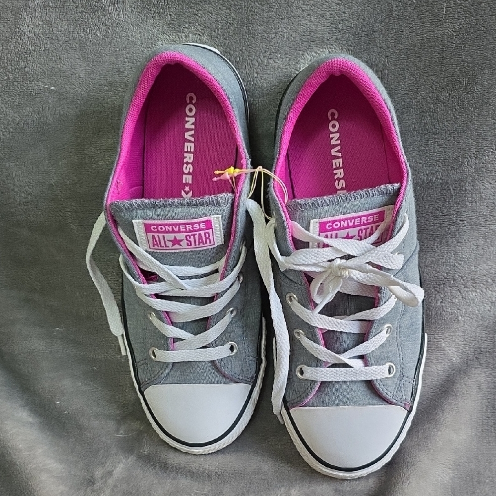 Converse All Star Gray with Pink Highlights